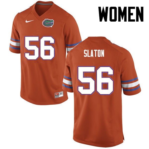 Florida Gators Women #56 Tedarrell Slaton College Football Orange